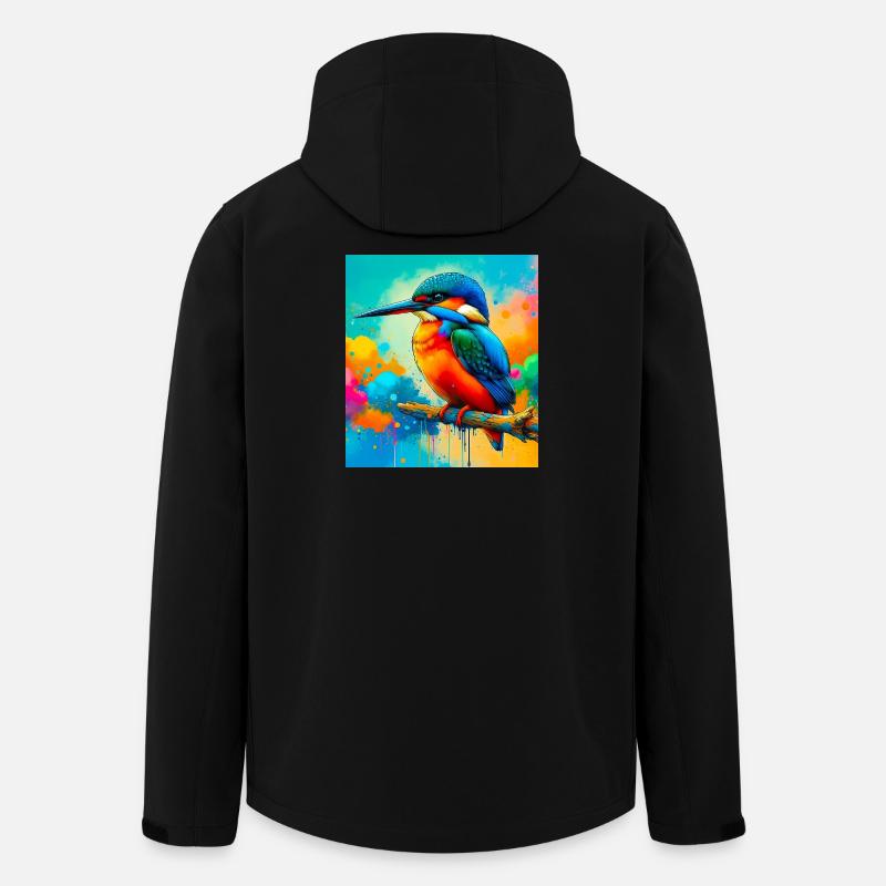 Eisvogel - Recycelte Männer Softshell-Jacke von Stanley/Stella - Schwarz