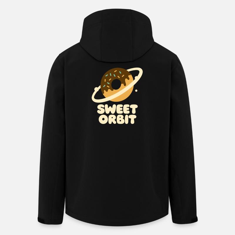 Cute Orbit Donut Planet - Men’s Recycled Softshell Jacket by Stanley/Stella - black