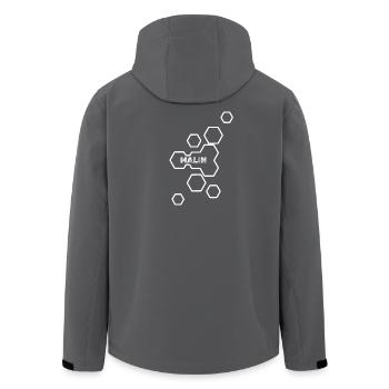 Name Malin - Men’s Recycled Softshell Jacket by Stanley/Stella - anthracite - Back - AI Model Male 185 light (185cm)