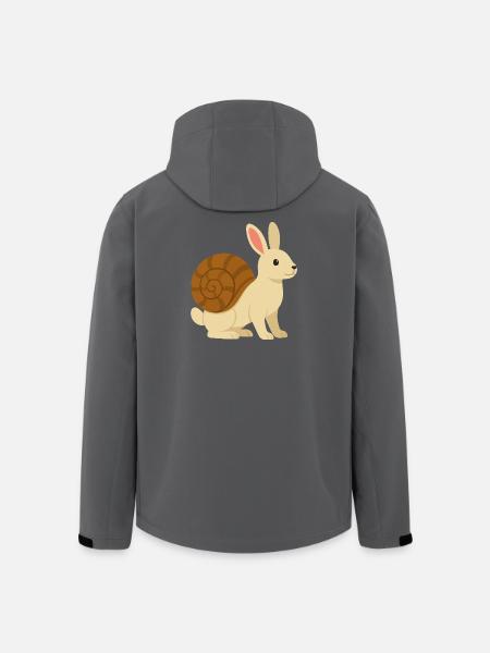 Cute Snail Rabbit - Men’s Recycled Softshell Jacket by Stanley/Stella - black