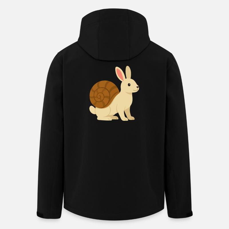 Cute Snail Rabbit - Men’s Recycled Softshell Jacket by Stanley/Stella - black