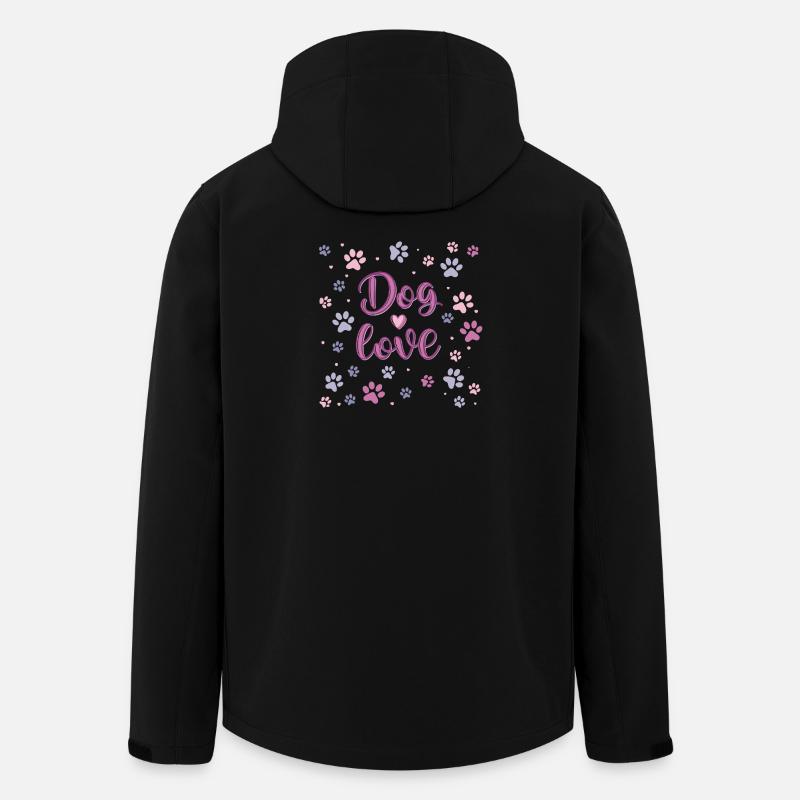 Pastellfarbene Hundeliebe - Recycelte Männer Softshell-Jacke von Stanley/Stella - Schwarz