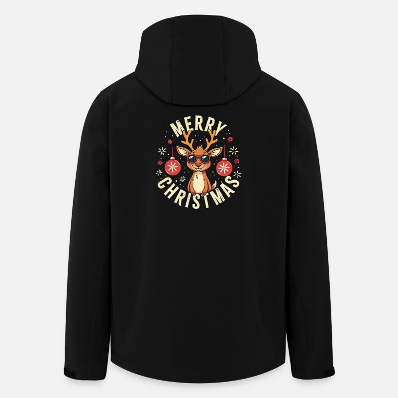 Joyeux Noël - Veste softshell homme en polyester recyclé Stanley/Stella - noir
