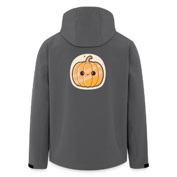 Citrouille kawaii lumineuse - Veste softshell homme en polyester recyclé Stanley/Stella - noir - Dos - AI Model Male 185 light (185cm)