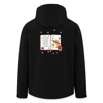 Wunschzettel Christkind  - Recycelte Männer Softshell-Jacke von Stanley/Stella - Schwarz - Hinten - AI Model Male 185 light (185cm)