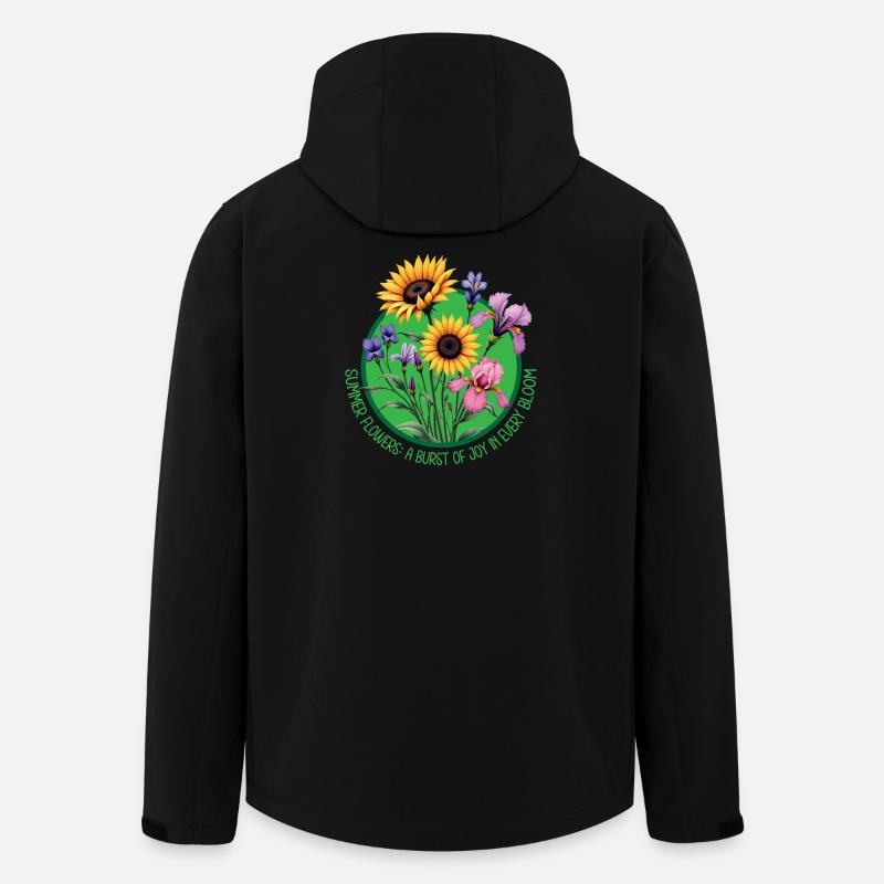 Sommerblumen blühen Kreis - Recycelte Männer Softshell-Jacke von Stanley/Stella - Schwarz