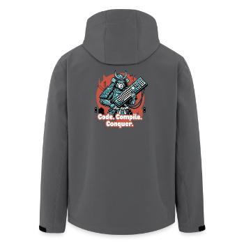 Code Battle Samurai avec clavier - Veste softshell homme en polyester recyclé Stanley/Stella - noir - Dos - AI Model Male 185 light (185cm)
