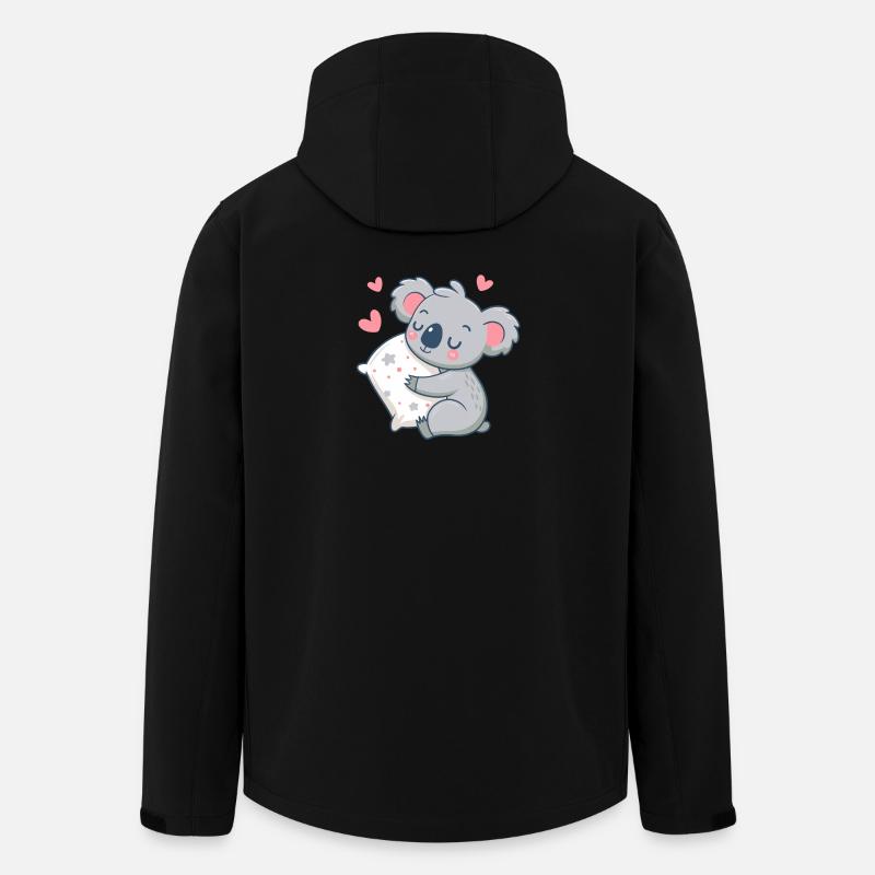 Koala câlin et oreiller étoilé - Veste softshell homme en polyester recyclé Stanley/Stella - noir