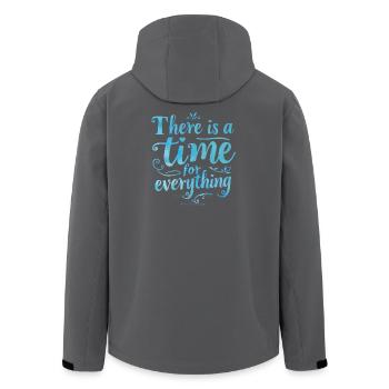 There Is a Time for Everything - Men’s Recycled Softshell Jacket by Stanley/Stella - black - Back - AI Model Male 185 light (185cm)
