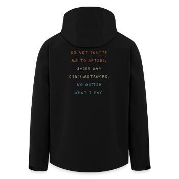 Techno House Electro Festival Hardstyle EDM - Recycelte Männer Softshell-Jacke von Stanley/Stella - Schwarz - Hinten - AI Model Male 185 light (185cm)