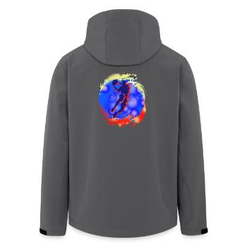 Basketball - Men’s Recycled Softshell Jacket by Stanley/Stella - anthracite - Back - AI Model Male 185 light (185cm)