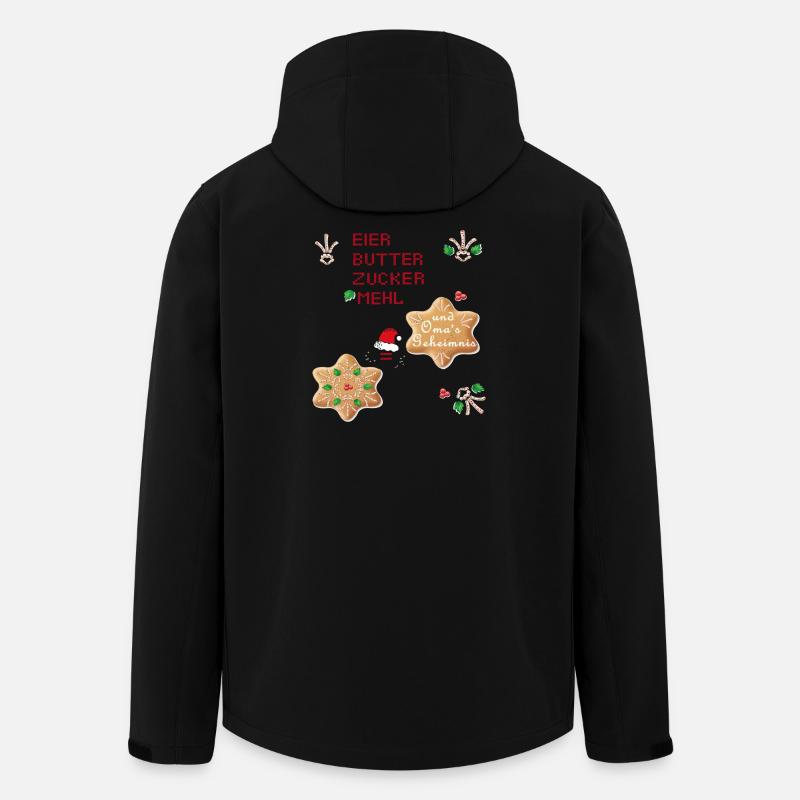 Biscuits de Noël - Veste softshell homme en polyester recyclé Stanley/Stella - noir