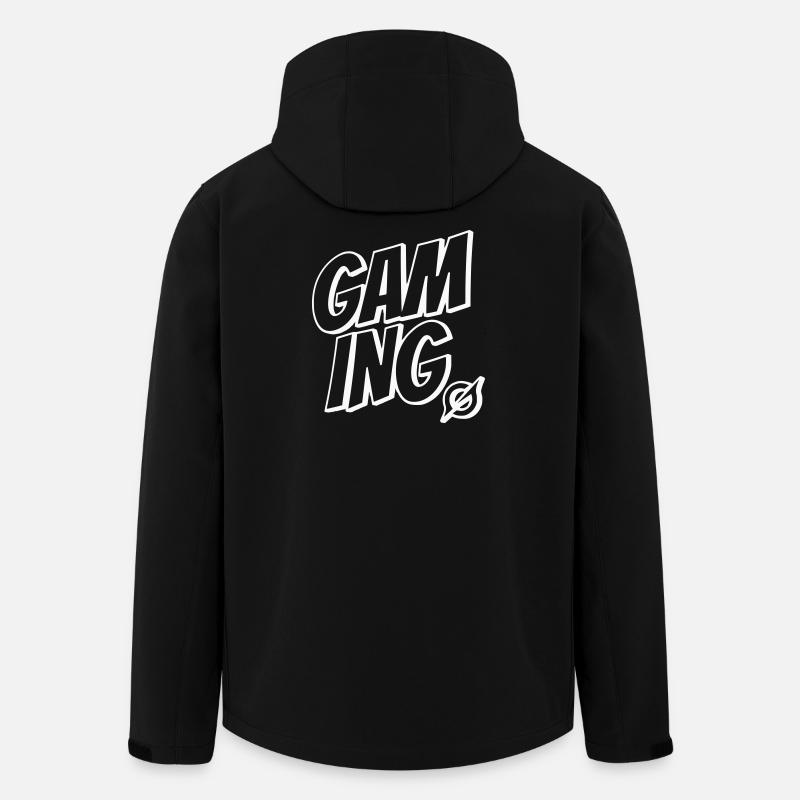 Gaming Lettering - Men’s Recycled Softshell Jacket by Stanley/Stella - black