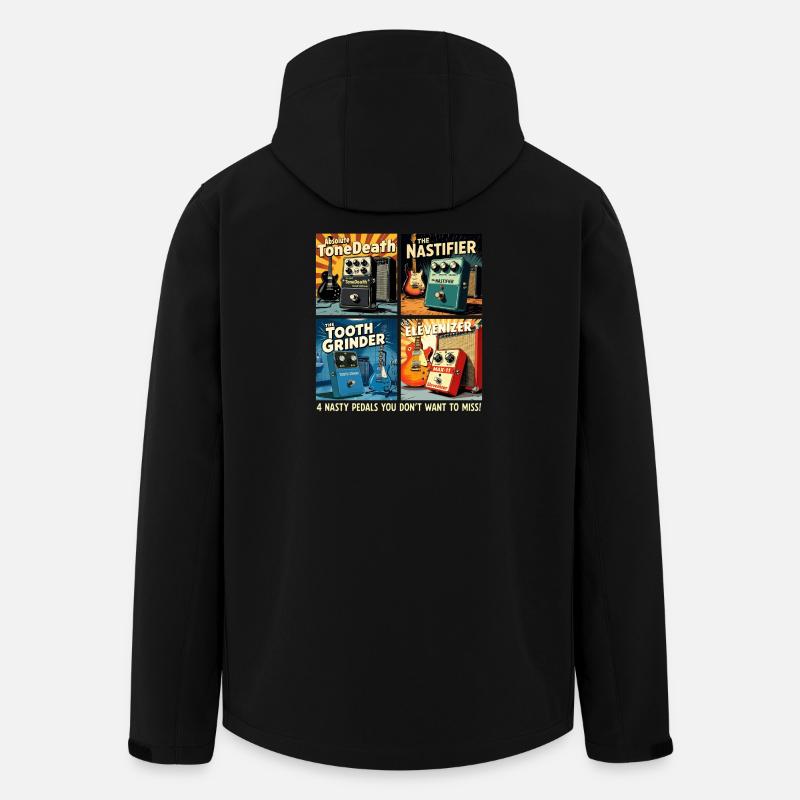4 imaginäre Distortion-Pedale - Recycelte Männer Softshell-Jacke von Stanley/Stella - Schwarz
