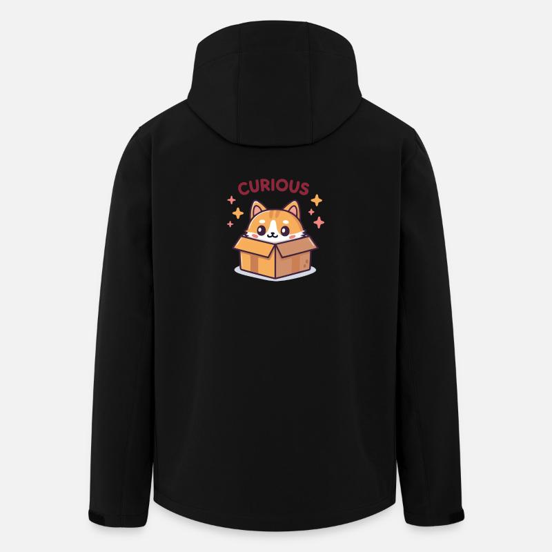 Curious kitten in the box - Men’s Recycled Softshell Jacket by Stanley/Stella - black