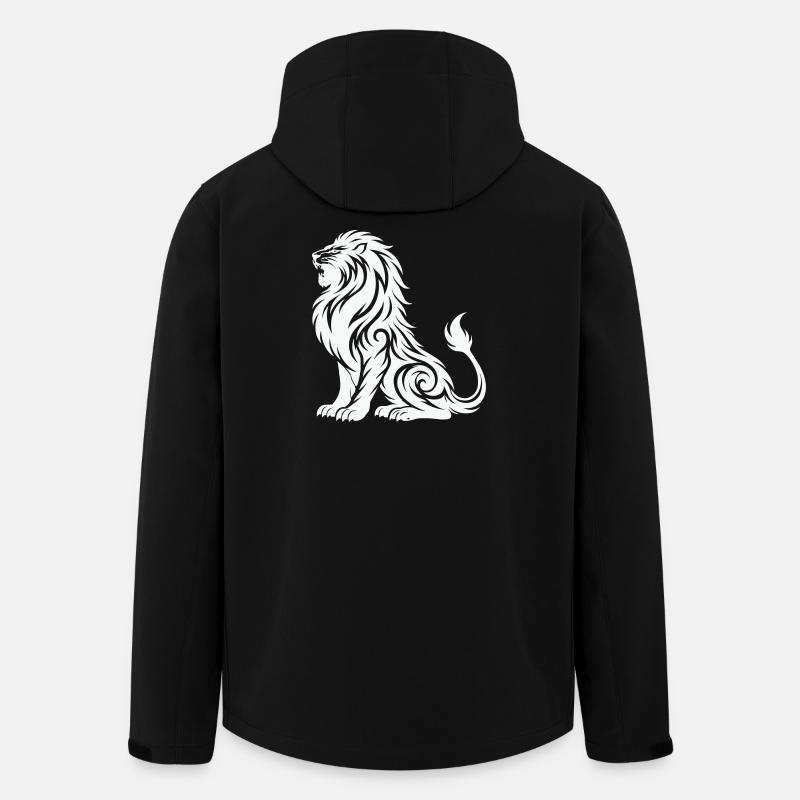 Tribal Lion Silhouette - Veste softshell homme en polyester recyclé Stanley/Stella - noir