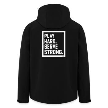 Joue dur Serve fort - Veste softshell homme en polyester recyclé Stanley/Stella - noir - Dos - AI Model Male 185 light (185cm)
