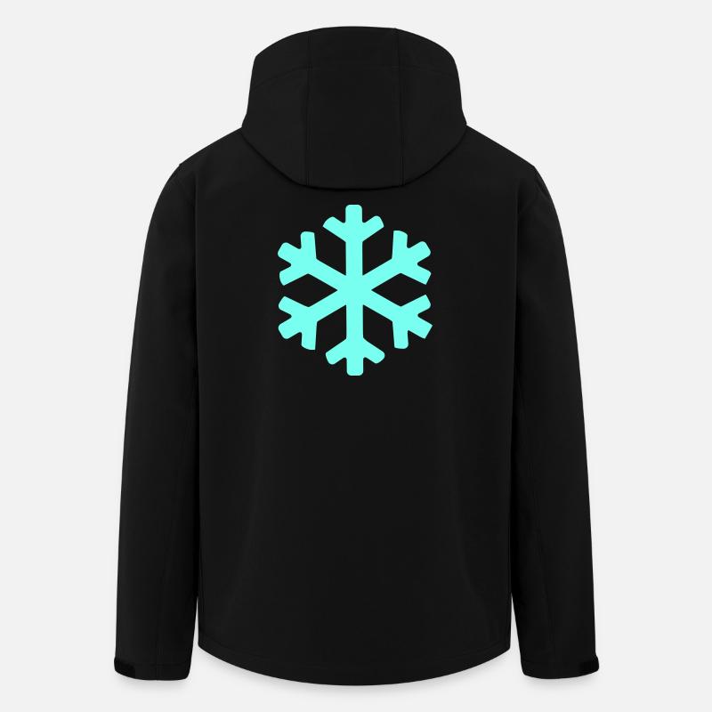 Cristal de neige bleu glace - Veste softshell homme en polyester recyclé Stanley/Stella - noir