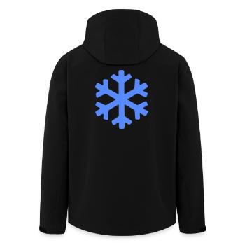 Flocon de Neige de Cristal d’Hiver - Veste softshell homme en polyester recyclé Stanley/Stella - noir - Dos - AI Model Male 185 light (185cm)