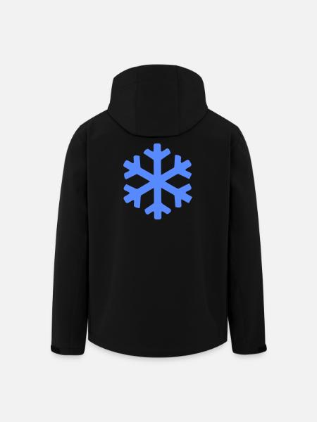 Winter Crystal Snowflake - Men’s Recycled Softshell Jacket by Stanley/Stella - black