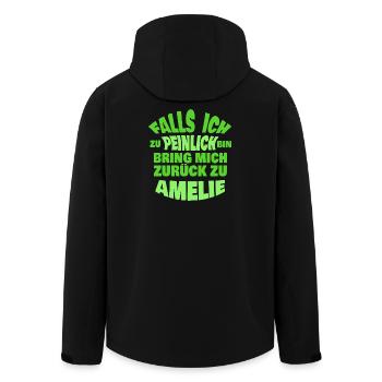 Cadeau pour Amélie - Veste softshell homme en polyester recyclé Stanley/Stella - noir - Dos - AI Model Male 185 light (185cm)
