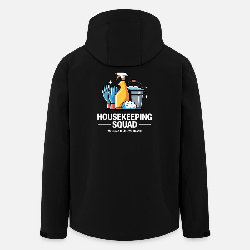 Lustiges Putzen Design - Recycelte Männer Softshell-Jacke von Stanley/Stella - Schwarz