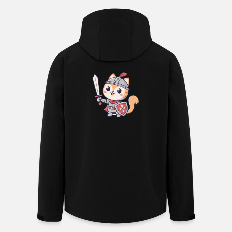 Katzenritter-Schwert und Schild - Recycelte Männer Softshell-Jacke von Stanley/Stella - Schwarz