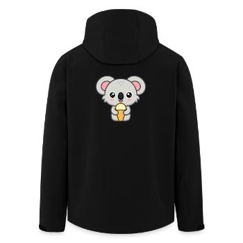 Gourmet-Koala-Eis - Recycelte Männer Softshell-Jacke von Stanley/Stella - Schwarz - Hinten - AI Model Male 185 light (185cm)