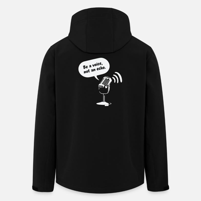 Sois une voix, pas un écho - Veste softshell homme en polyester recyclé Stanley/Stella - noir