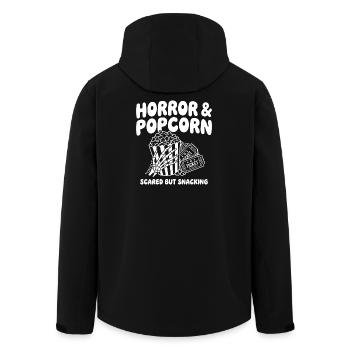 Horror & Popcorn Vibes - Recycelte Männer Softshell-Jacke von Stanley/Stella - Schwarz - Hinten - AI Model Male 185 light (185cm)