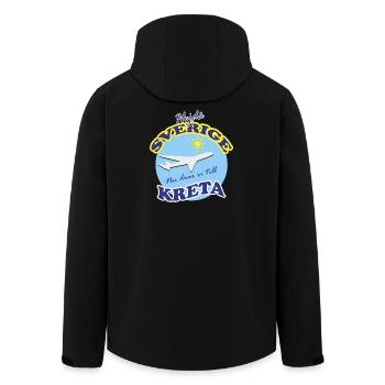 Adieu Suède - Maintenant nous allons en Crète - Veste softshell homme en polyester recyclé Stanley/Stella - noir - Dos - AI Model Male 185 light (185cm)