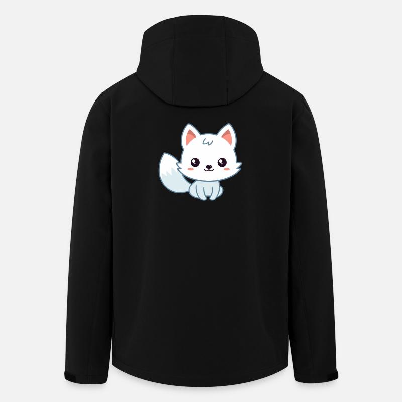 Kawaii-Weißpastellfuchs - Recycelte Männer Softshell-Jacke von Stanley/Stella - Schwarz