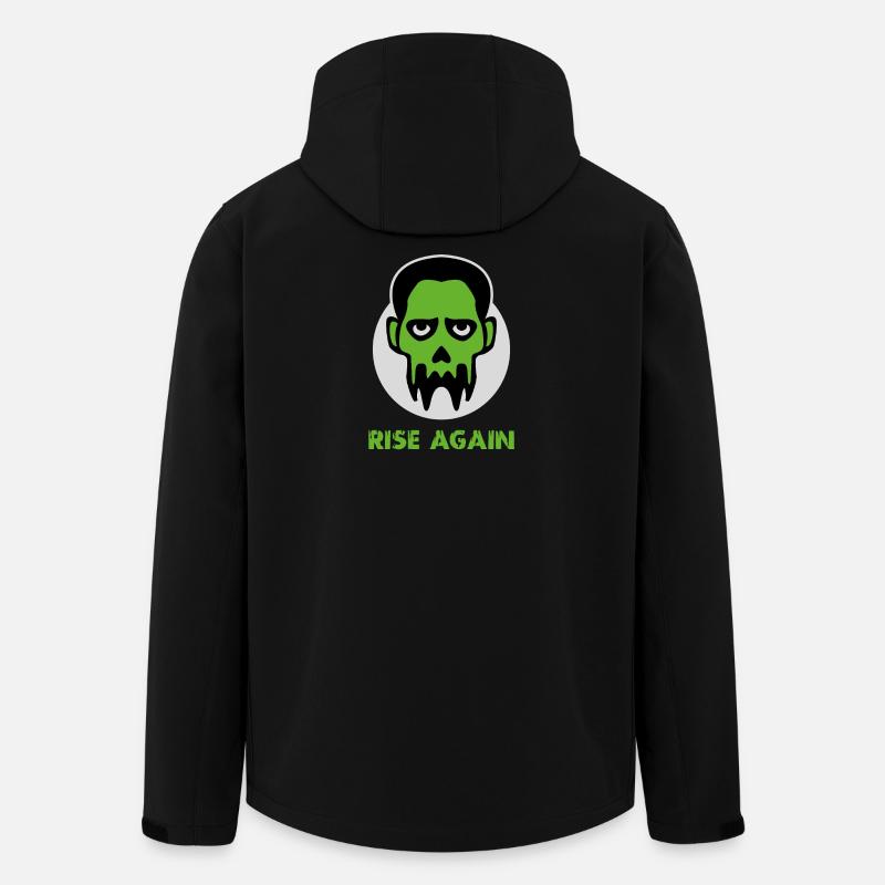Zombie-Kopf – Halloween-unheimliches Untoten-Design - Recycelte Männer Softshell-Jacke von Stanley/Stella - Schwarz