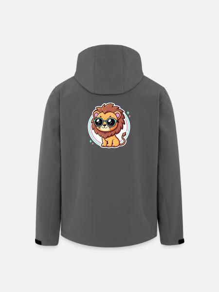 Löwenjunge-Pastellbrille - Recycelte Männer Softshell-Jacke von Stanley/Stella - Schwarz