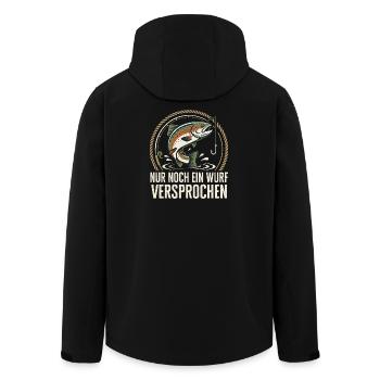 Angeln Spruch - Lustiges Fischer Geschenk - Recycelte Männer Softshell-Jacke von Stanley/Stella - Schwarz - Hinten - AI Model Male 185 light (185cm)
