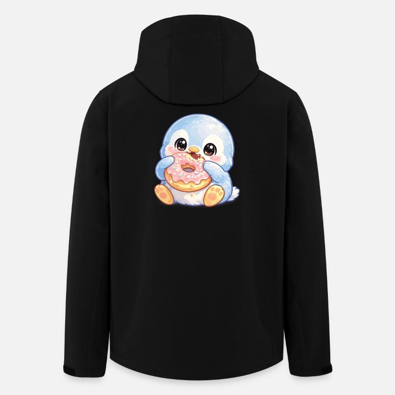 Kleiner Donut-Pinguin - Recycelte Männer Softshell-Jacke von Stanley/Stella - Schwarz