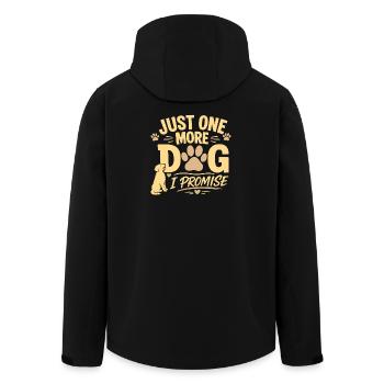 Nur noch ein Hund, ich verspreche lustiges Hundeliebhaber-Geschenk - Recycelte Männer Softshell-Jacke von Stanley/Stella - Schwarz - Hinten - AI Model Male 185 light (185cm)