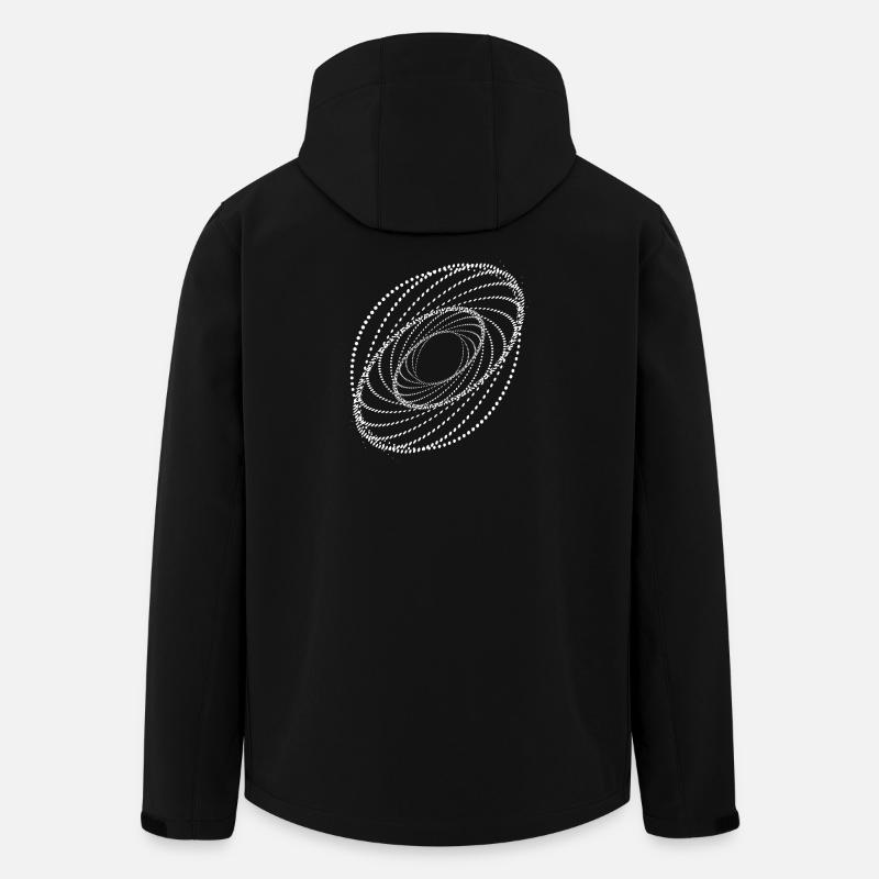 Gepunkteter Spiralwirbel - Recycelte Männer Softshell-Jacke von Stanley/Stella - Schwarz