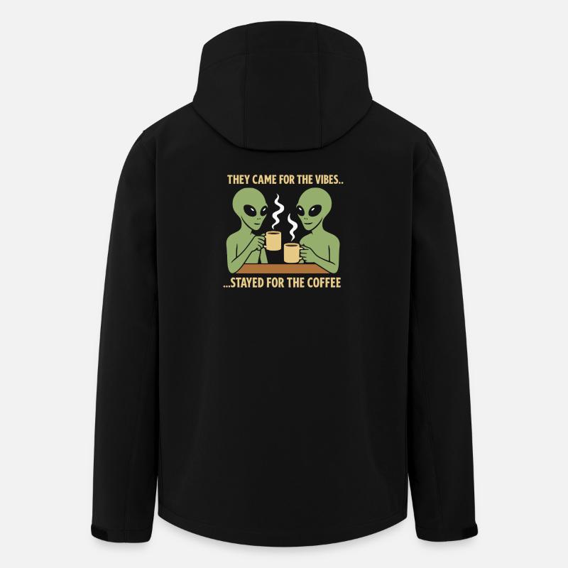 Alien Coffee Lovers  - Men’s Recycled Softshell Jacket by Stanley/Stella - black