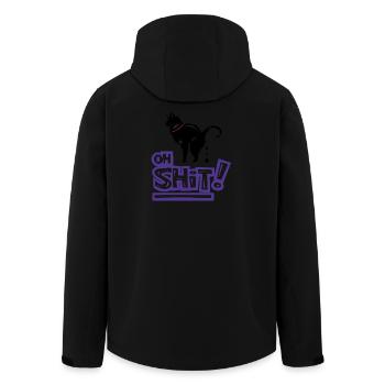 Kat Oh Shit Graffiti Ausruf - Recycelte Männer Softshell-Jacke von Stanley/Stella - Schwarz - Hinten - AI Model Male 185 light (185cm)