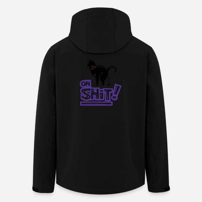Kat Oh Shit Graffiti Exclamation - Men’s Recycled Softshell Jacket by Stanley/Stella - black