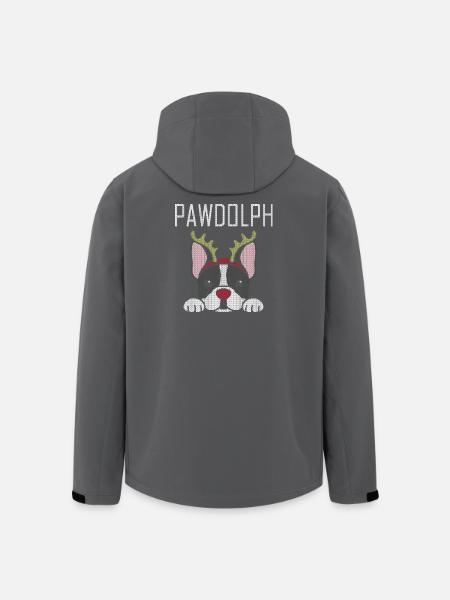 Pawdolph Hässlicher Weihnachtspullover Frenchie Hund - Recycelte Männer Softshell-Jacke von Stanley/Stella - Schwarz