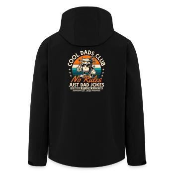 Club des papas cool - Cadeau de la fête des pères 2026 - Veste softshell homme en polyester recyclé Stanley/Stella - noir - Dos - AI Model Male 185 light (185cm)