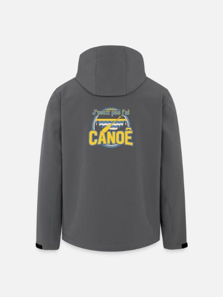 Canoë: J'peux pas j'ai CANOË - Veste softshell homme en polyester recyclé Stanley/Stella - noir