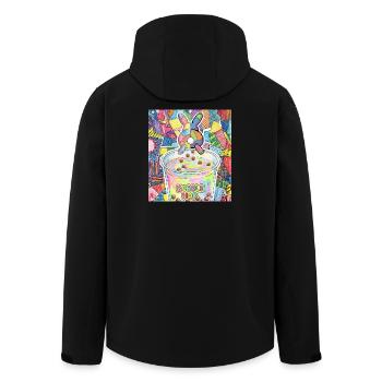 Bubble Tea Boba Drôle de Lapin mignon - Veste softshell homme en polyester recyclé Stanley/Stella - noir - Dos - AI Model Male 185 light (185cm)