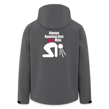 Immer Extra-Meilen-Witziges Läuferhemd - Recycelte Männer Softshell-Jacke von Stanley/Stella - Schwarz - Hinten - AI Model Male 185 light (185cm)