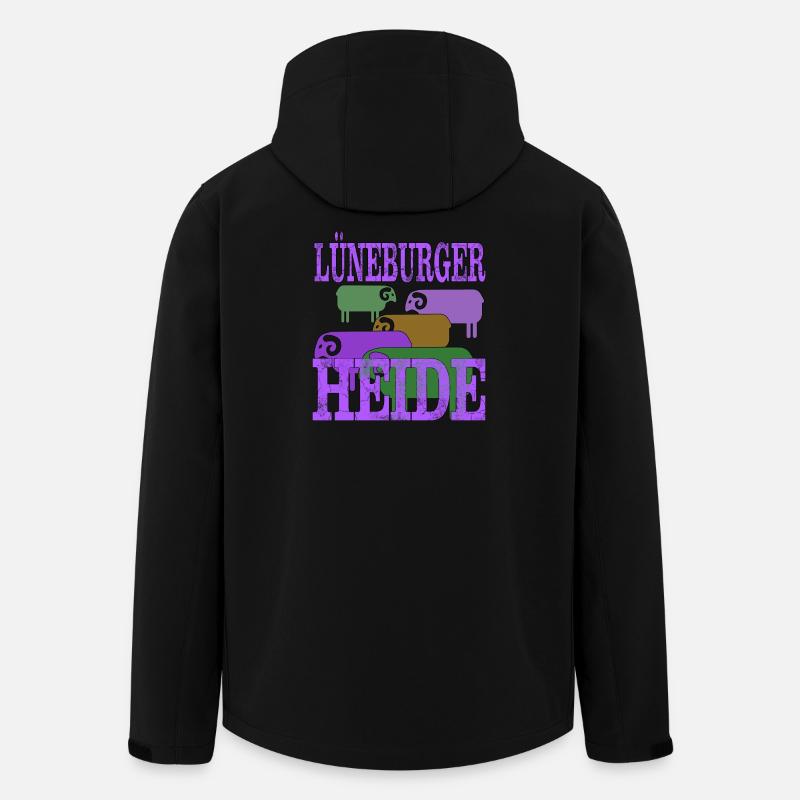 Lüneburger Heide Motiv - Recycelte Männer Softshell-Jacke von Stanley/Stella - Schwarz