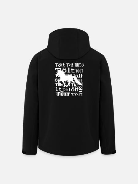 Edles Islandpferd Tölt Statement - Recycelte Männer Softshell-Jacke von Stanley/Stella - Schwarz