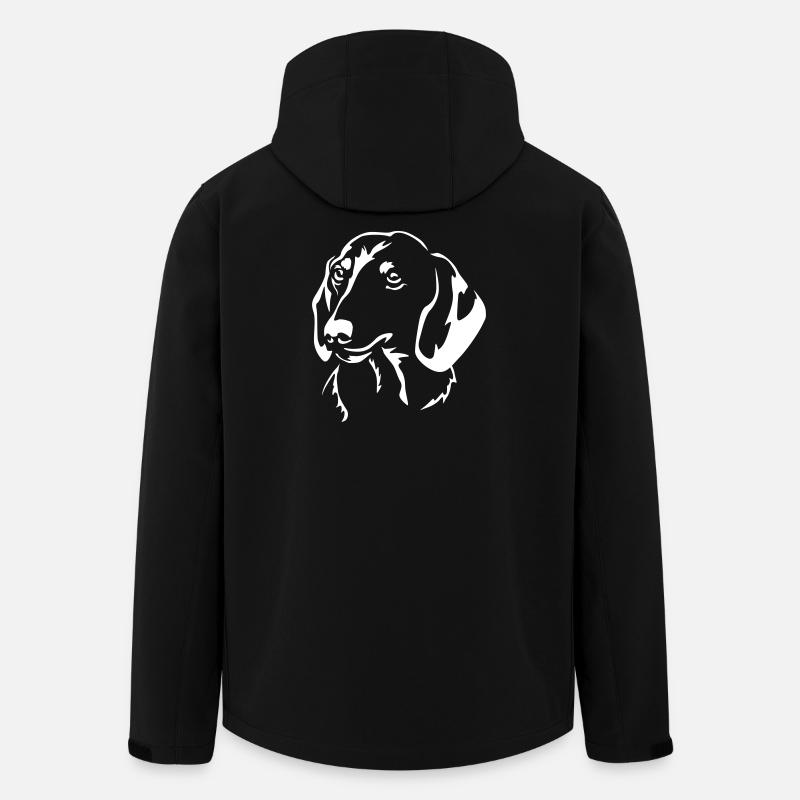 Dachshund Head "Black Edition" - Men’s Recycled Softshell Jacket by Stanley/Stella - black