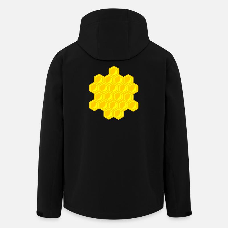 Wabe - Recycelte Männer Softshell-Jacke von Stanley/Stella - Schwarz